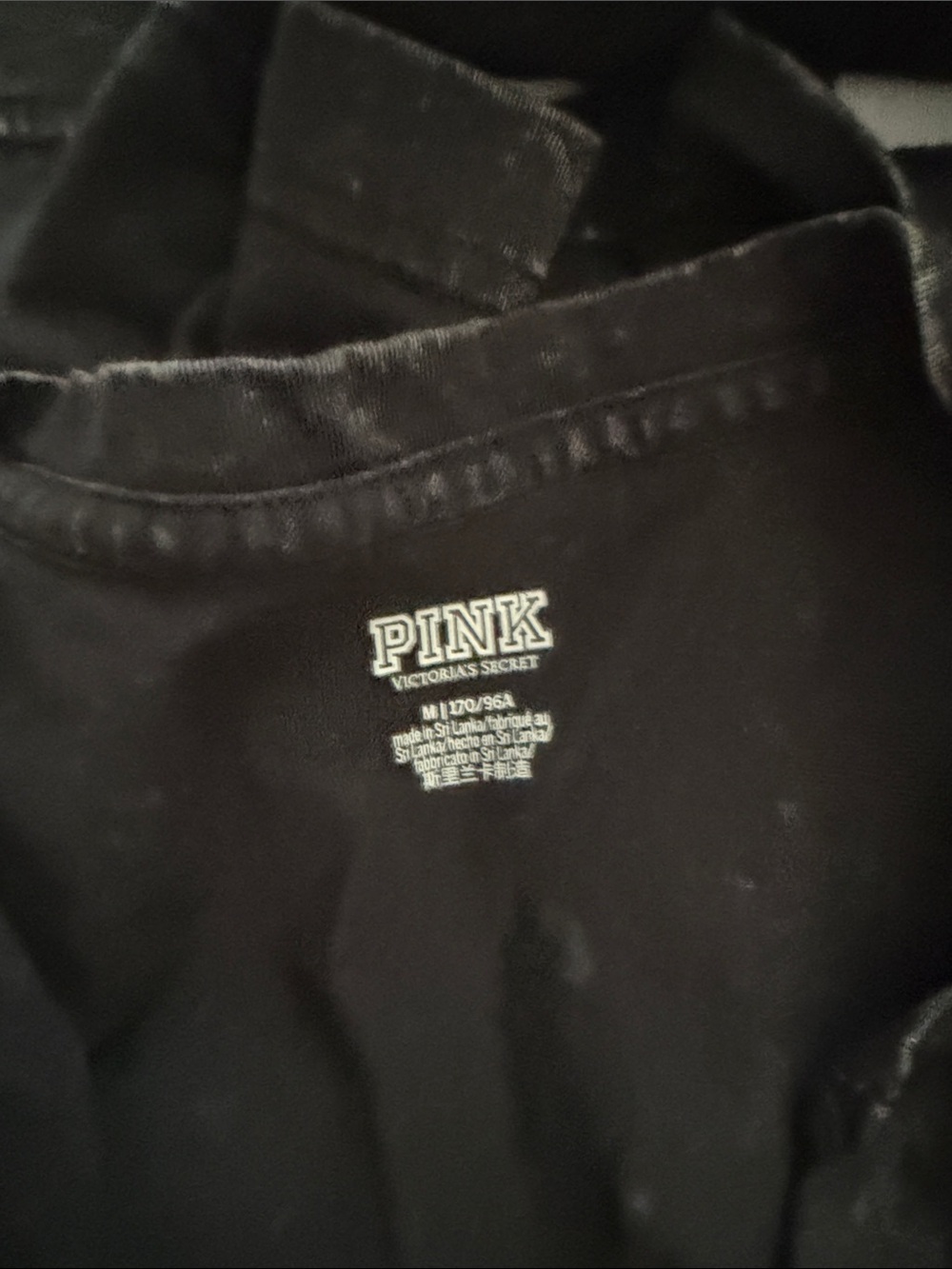 PINK Victoria's Secret Black Tops with Hot Pink Logo - Picture 4 of 9